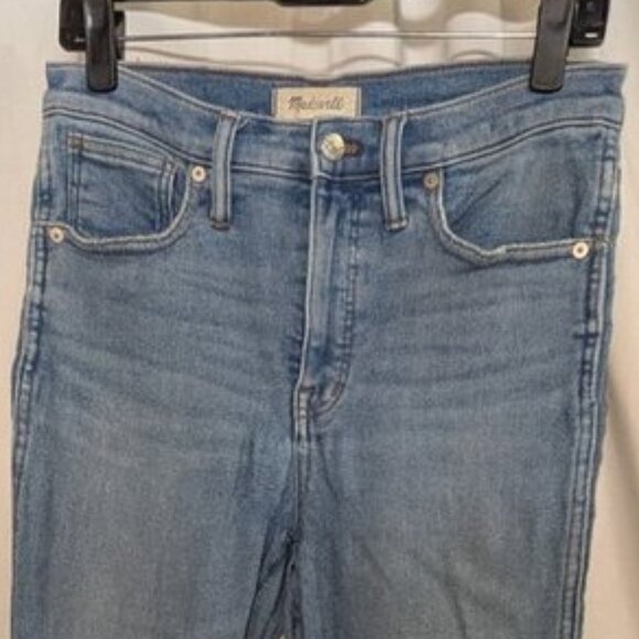 Madewell 10" High-Rise Skinny Jeans Hamden Wash Light Waisted Retro Denim Pant 8 - Picture 7 of 11